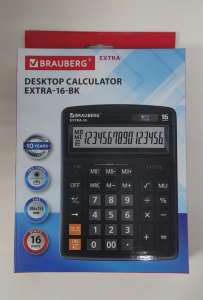 Калькулятор BRAUBERG EXTRA-16 BK